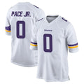 Parkc M.Vikings #0 Ivan Pace Jr. Player White Home Game Stitched Jerseys