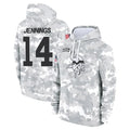 Parkc M.Vikings #14 Jauan Jennings Player Arctic Camo Salute to Service Pullover Hoodies Limited Game Stitched Jerseys