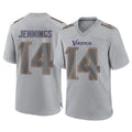 Parkc M.Vikings #14 Jauan Jennings Player Gray Atmosphere Fashion Home Game Stitched Jerseys