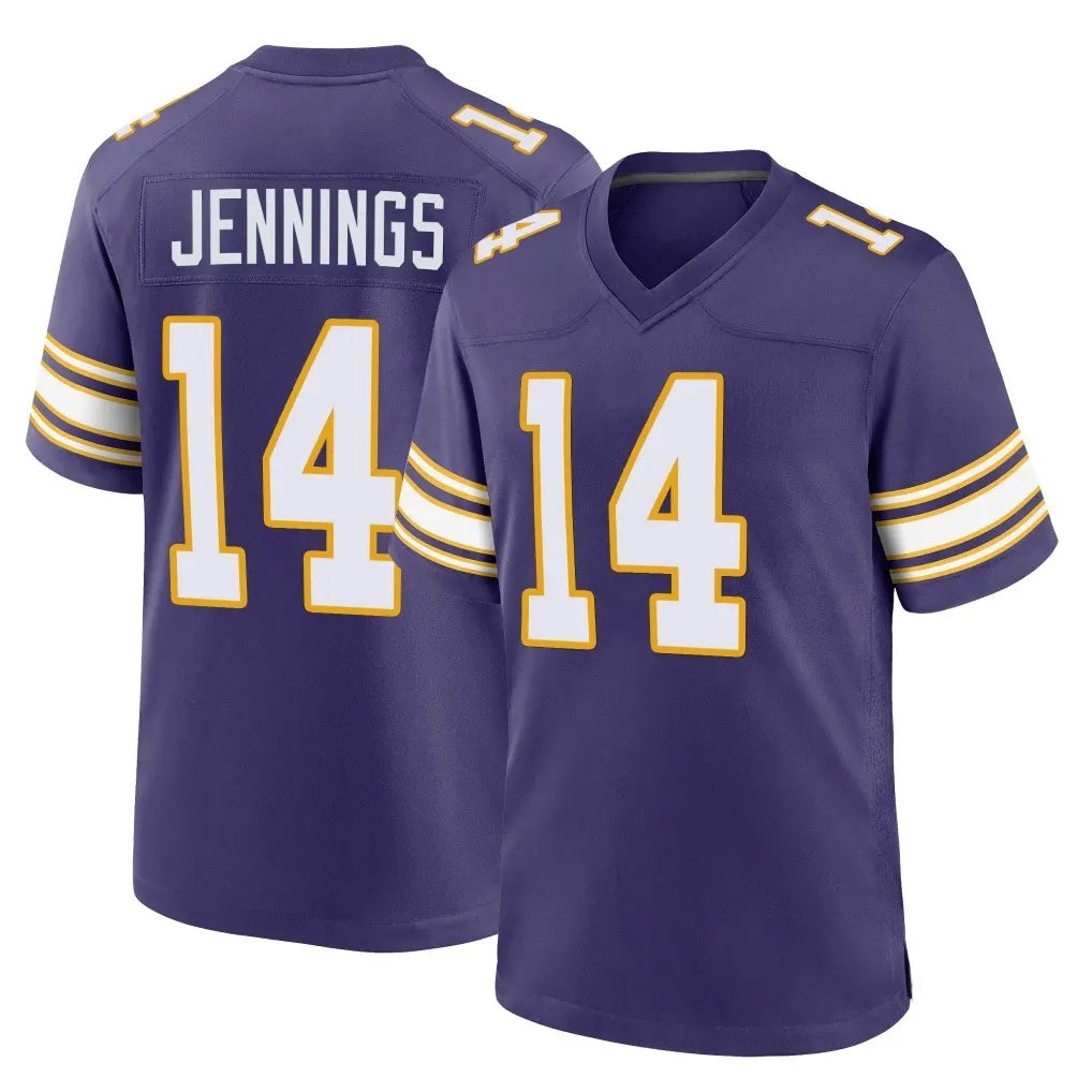 Parkc M.Vikings #14 Jauan Jennings Player Purple Classic Home Game Stitched Jerseys