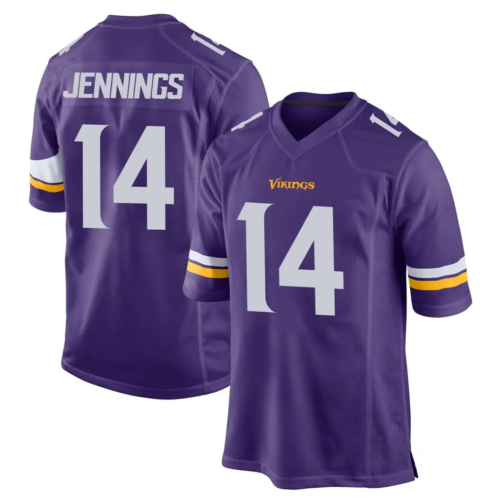 Parkc M.Vikings #14 Jauan Jennings Player Purple Home Game Stitched Jerseys