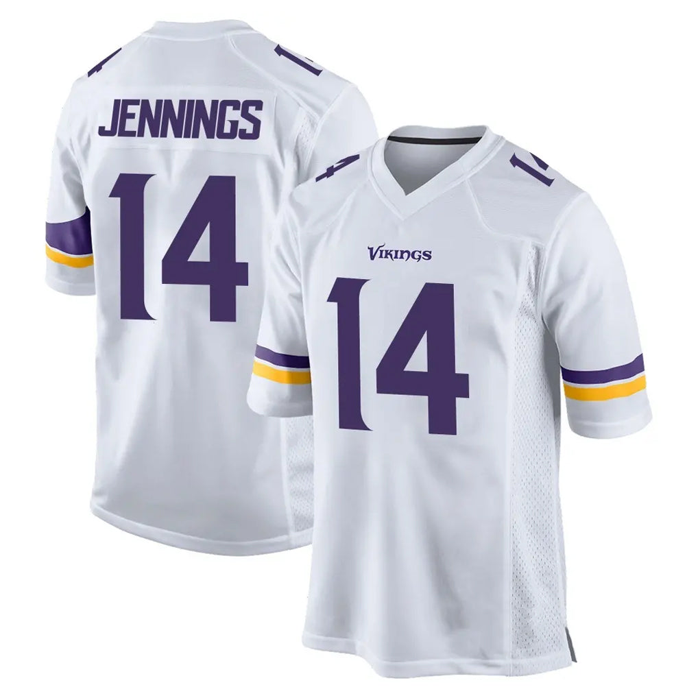 Parkc M.Vikings #14 Jauan Jennings Player White Home Game Stitched Jerseys