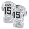 Parkc M.Vikings #15 Dallas Turner Player Arctic Camo Salute To Service Limited Game Stitched Jerseys