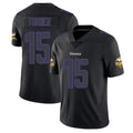 Parkc M.Vikings #15 Dallas Turner Player Black Impact LImited Home Game Stitched Jerseys