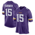 Parkc M.Vikings #15 Dallas Turner Player Purple Home Game Stitched Jerseys