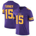 Parkc M.Vikings #15 Dallas Turner Player Purple Limited Color Rush Home Game Stitched Jerseys
