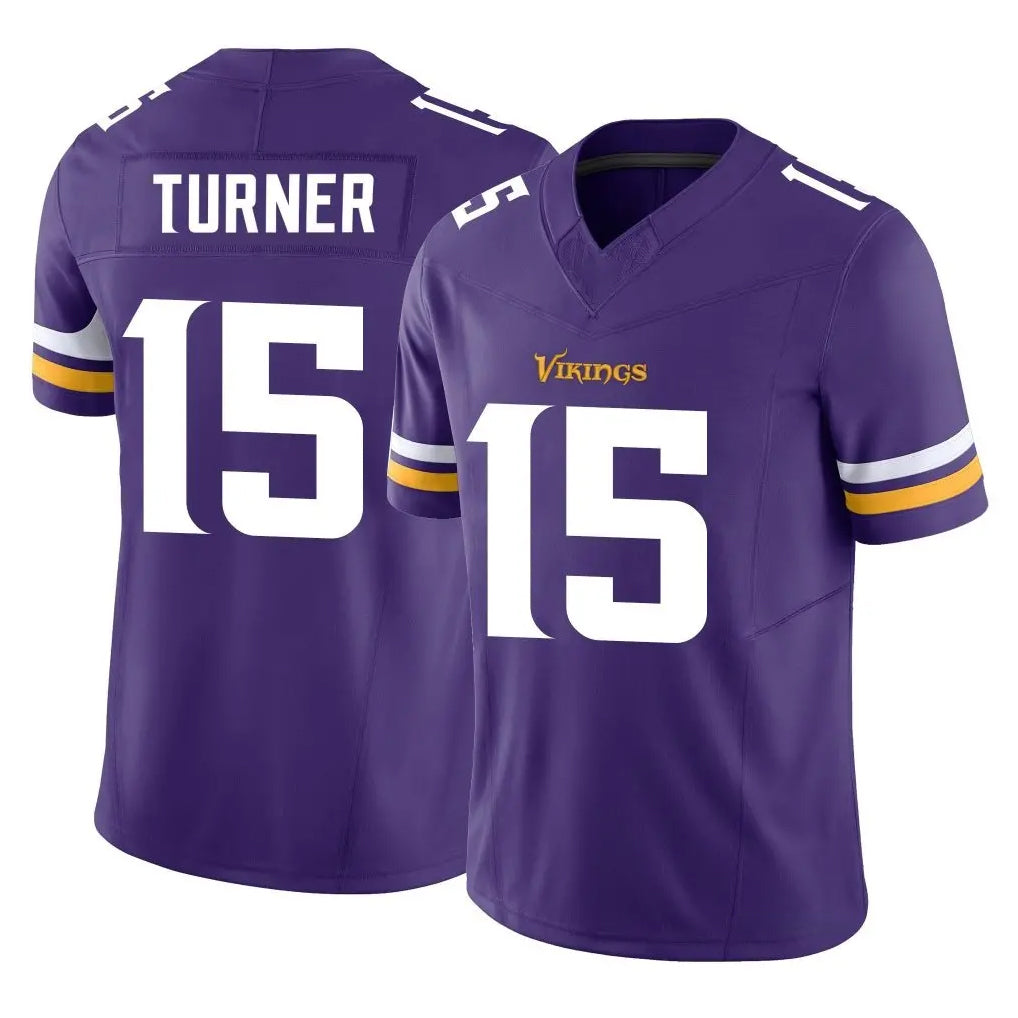Parkc M.Vikings #15 Dallas Turner Player Purple Limited Vapor F.U.S.E. Home Game Stitched Jerseys