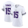 Parkc M.Vikings #15 Dallas Turner Player White Alternate Home Game Stitched Jerseys