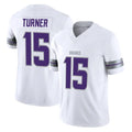Parkc M.Vikings #15 Dallas Turner Player White Limited Alternate Vapor F.U.S.E. Home Game Stitched Jerseys