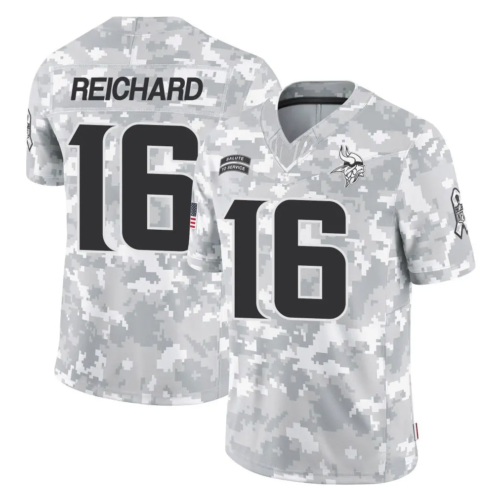 Parkc M.Vikings #16 Will Reichard Player Arctic Camo Salute To Service Limited Game Stitched Jerseys