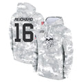 Parkc M.Vikings #16 Will Reichard Player Arctic Camo Salute to Service Pullover Hoodies Limited Game Stitched Jerseys
