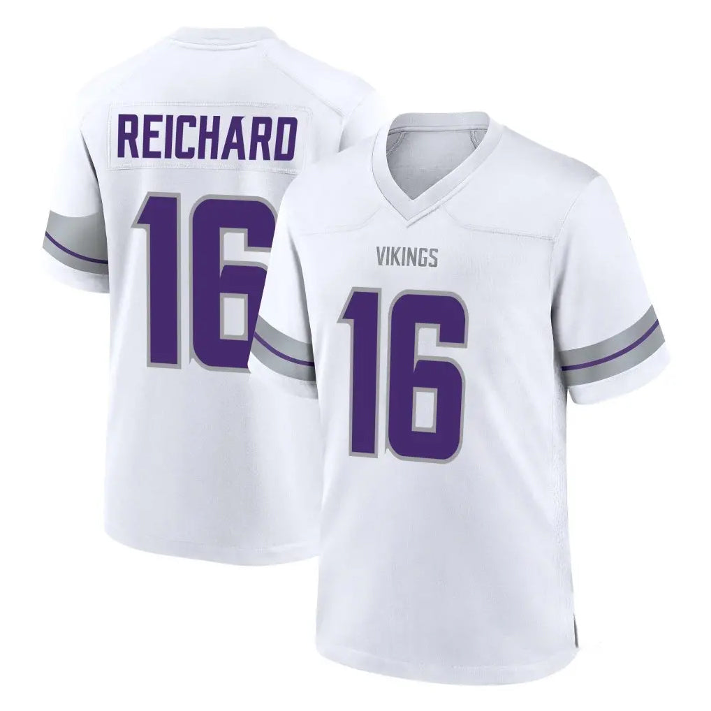 Parkc M.Vikings #16 Will Reichard Player White Alternate Home Game Stitched Jerseys