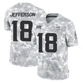 Parkc M.Vikings #18 Justin Jefferson Player Arctic Camo Salute To Service Limited Game Stitched Jerseys
