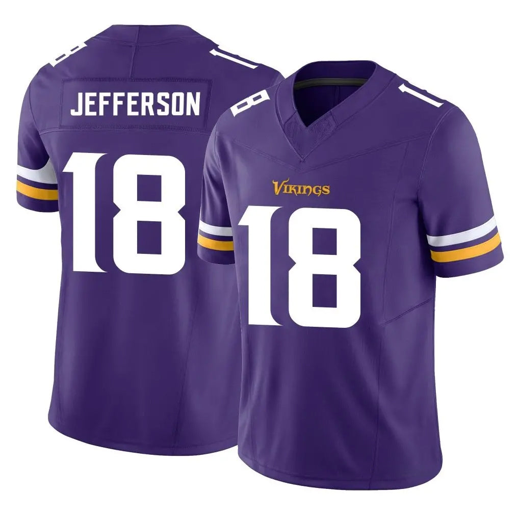 Parkc M.Vikings #18 Justin Jefferson Player Purple Limited Vapor F.U.S.E. Home Game Stitched Jerseys