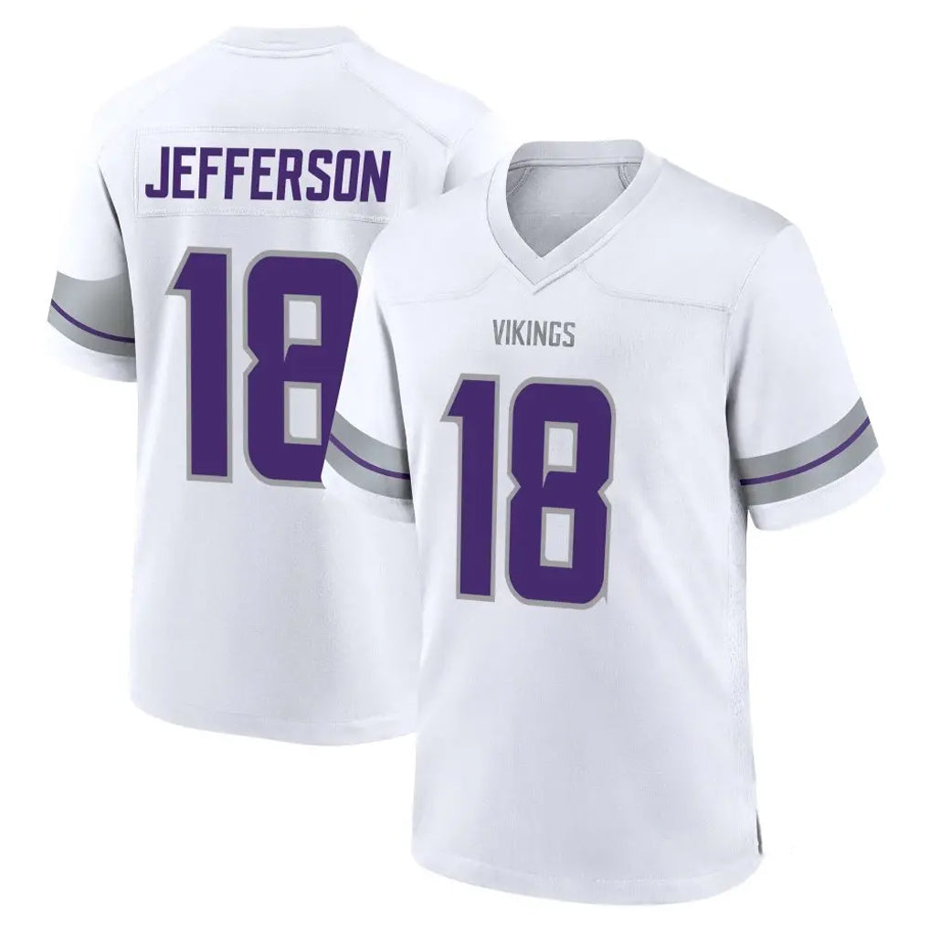 Parkc M.Vikings #18 Justin Jefferson Player White Alternate Home Game Stitched Jerseys