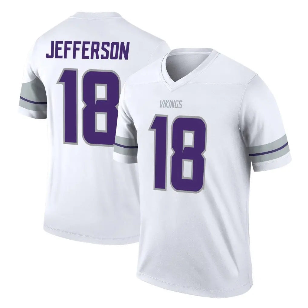 Parkc M.Vikings #18 Justin Jefferson Player White Alternate Legend Home Game Stitched Jerseys