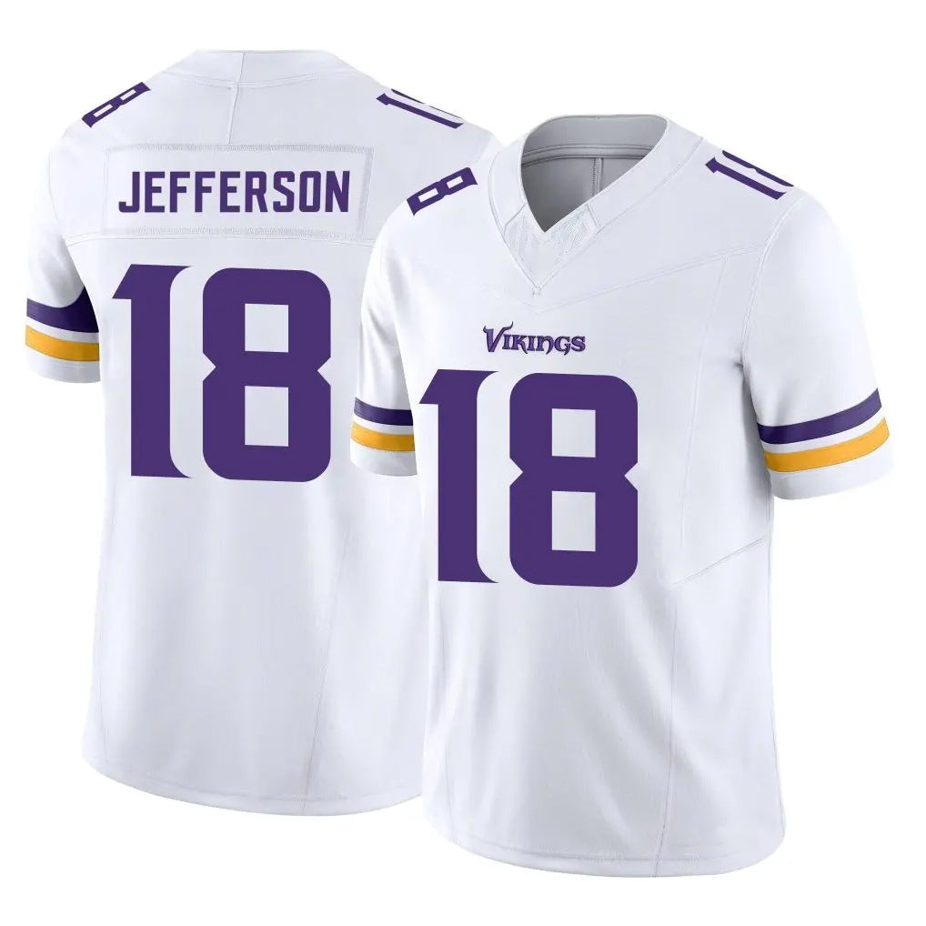 Parkc M.Vikings #18 Justin Jefferson Player White Limited Vapor F.U.S.E. Home Game Stitched Jerseys