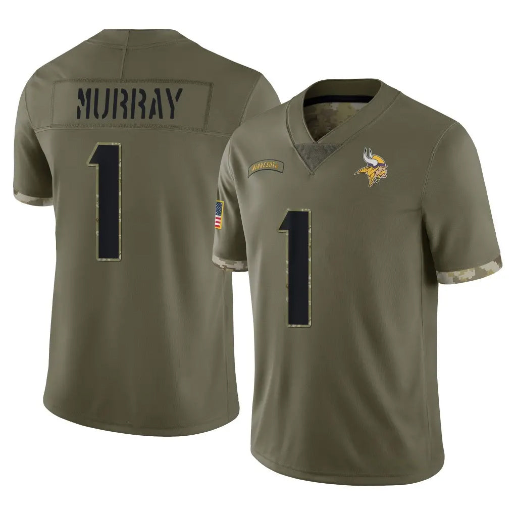 Parkc M.Vikings #1 Kyler Murray Player Olive Salute To Service Limited Stitched Jerseys