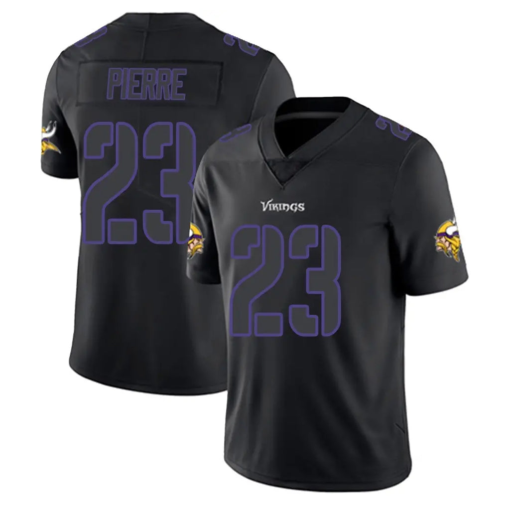 Parkc M.Vikings #23 James Pierre Player Black Impact LImited Home Game Stitched Jerseys