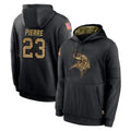 Parkc M.Vikings #23 James Pierre Player Black Salute to Service Hoodies Limited Game Stitched Jerseys
