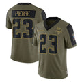 Parkc M.Vikings #23 James Pierre Player Olive Salute To Service Limited Game Stitched Jerseys