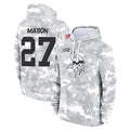 Parkc M.Vikings #27 Jordan Mason Player Arctic Camo Salute to Service Pullover Hoodies Limited Game Stitched Jerseys