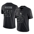 Parkc M.Vikings #27 Jordan Mason Player Black Reflective LImited Home Game Stitched Jerseys