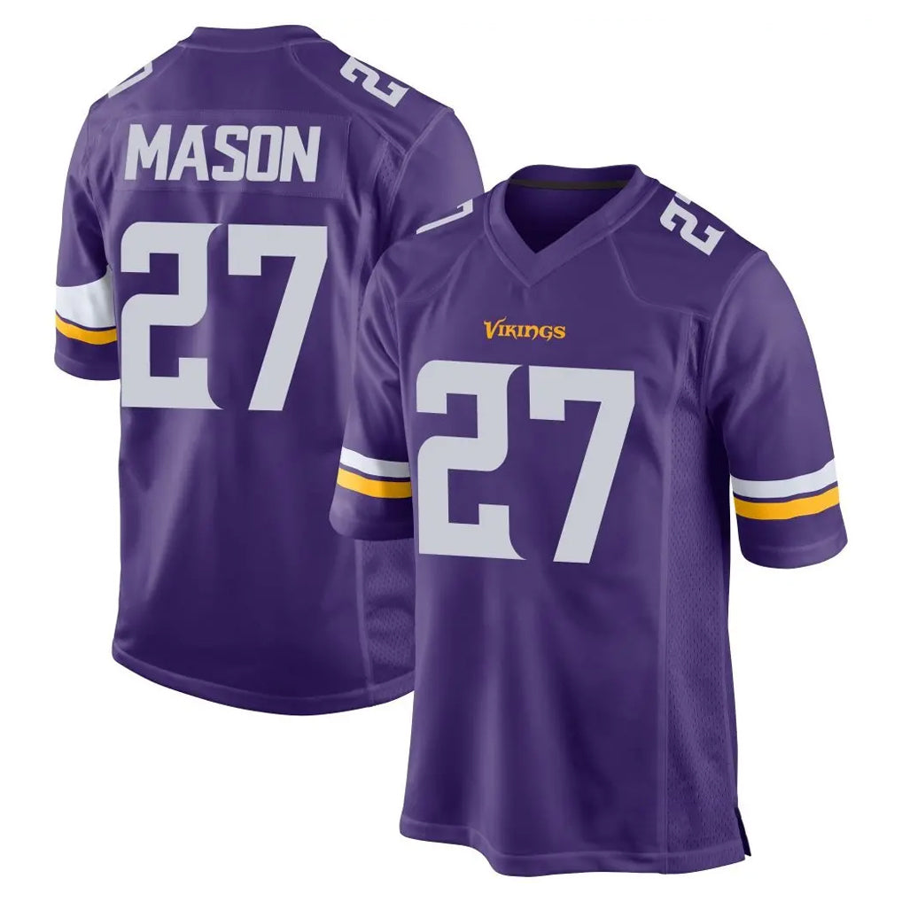 Parkc M.Vikings #27 Jordan Mason Player Purple Home Game Stitched Jerseys