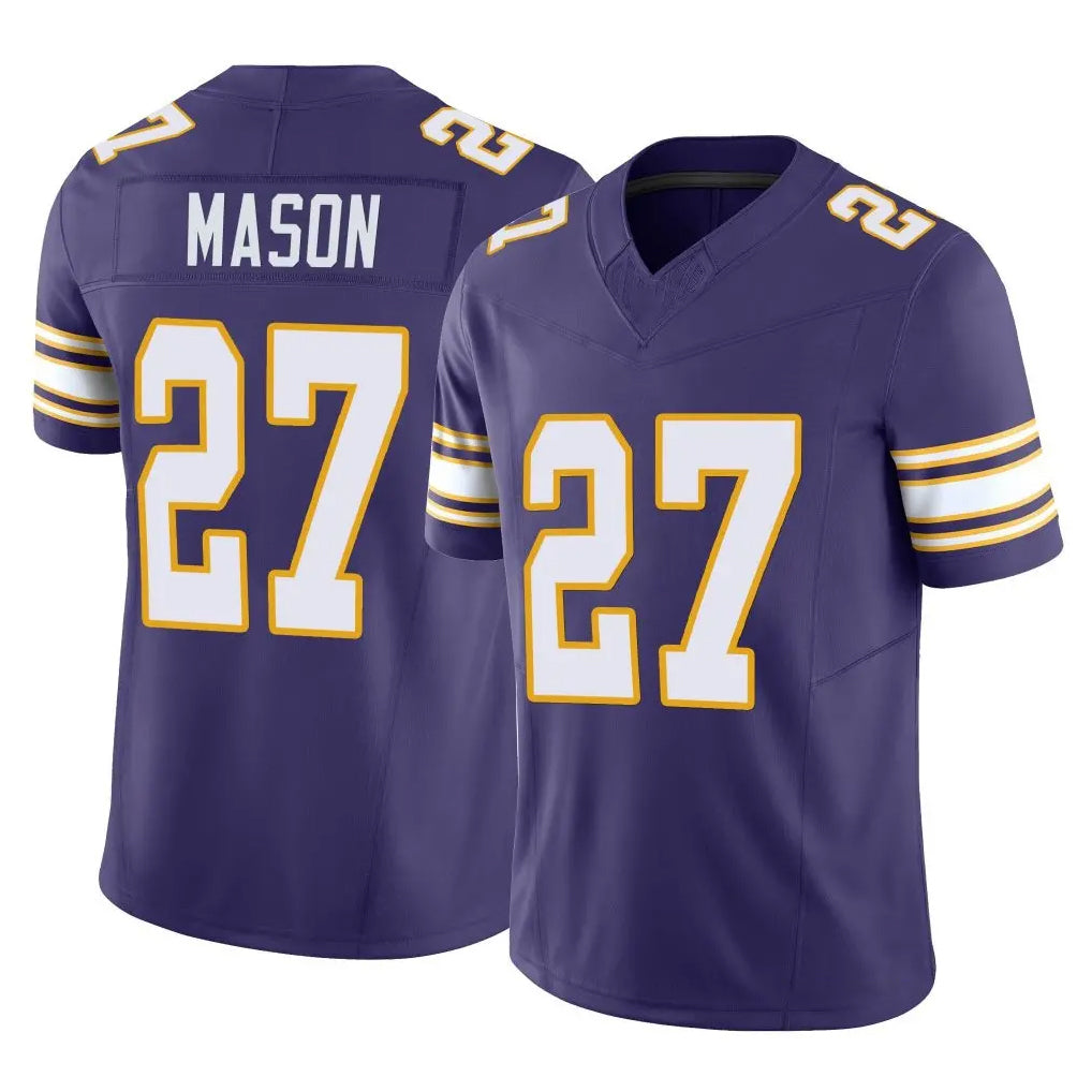 Parkc M.Vikings #27 Jordan Mason Player Purple Limited Classic Vapor F.U.S.E. Home Game Stitched Jerseys