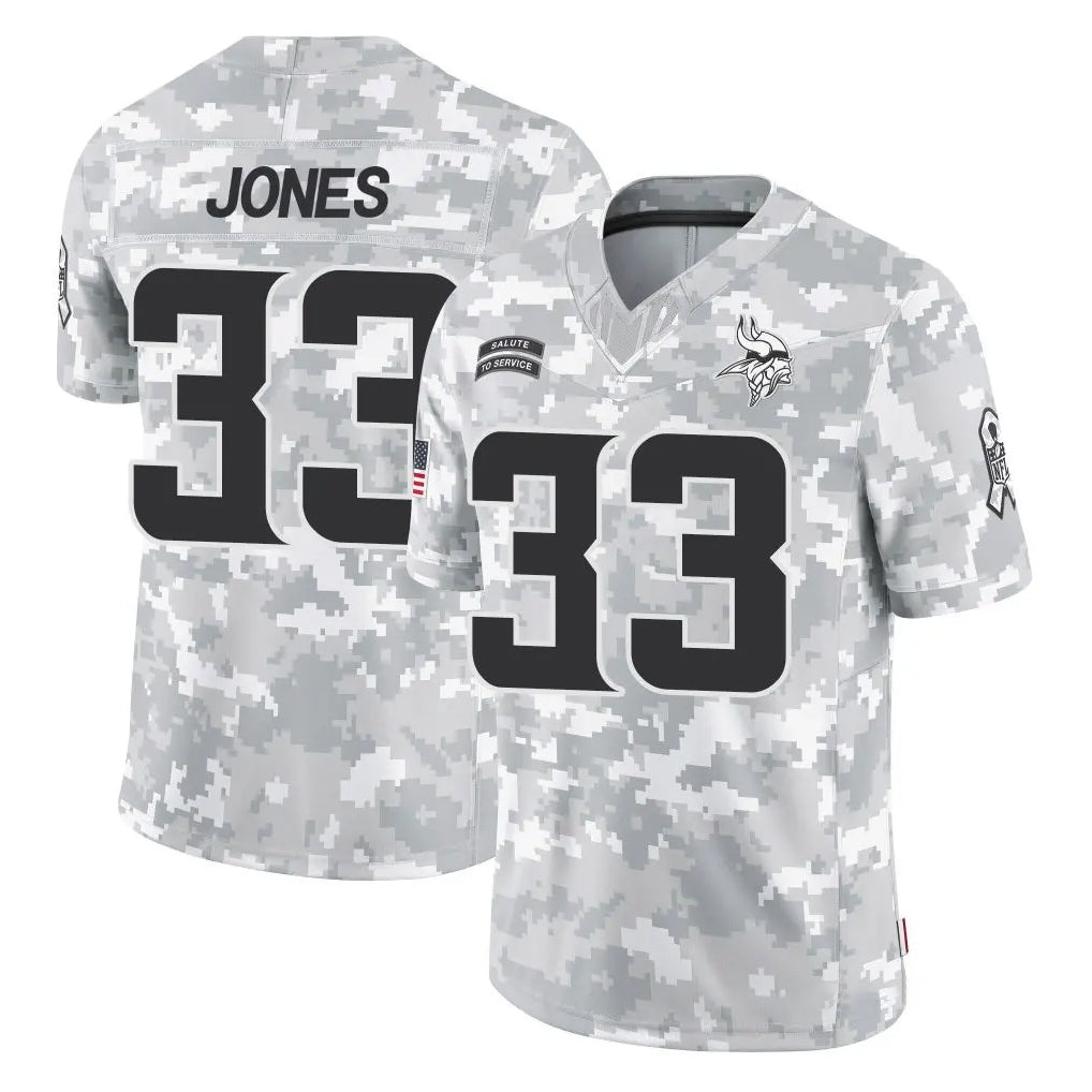 Parkc M.Vikings #33 Aaron Jones Sr. Player Arctic Camo Salute To Service Limited Game Stitched Jerseys