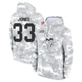 Parkc M.Vikings #33 Aaron Jones Sr. Player Arctic Camo Salute to Service Pullover Hoodies Limited Game Stitched Jerseys