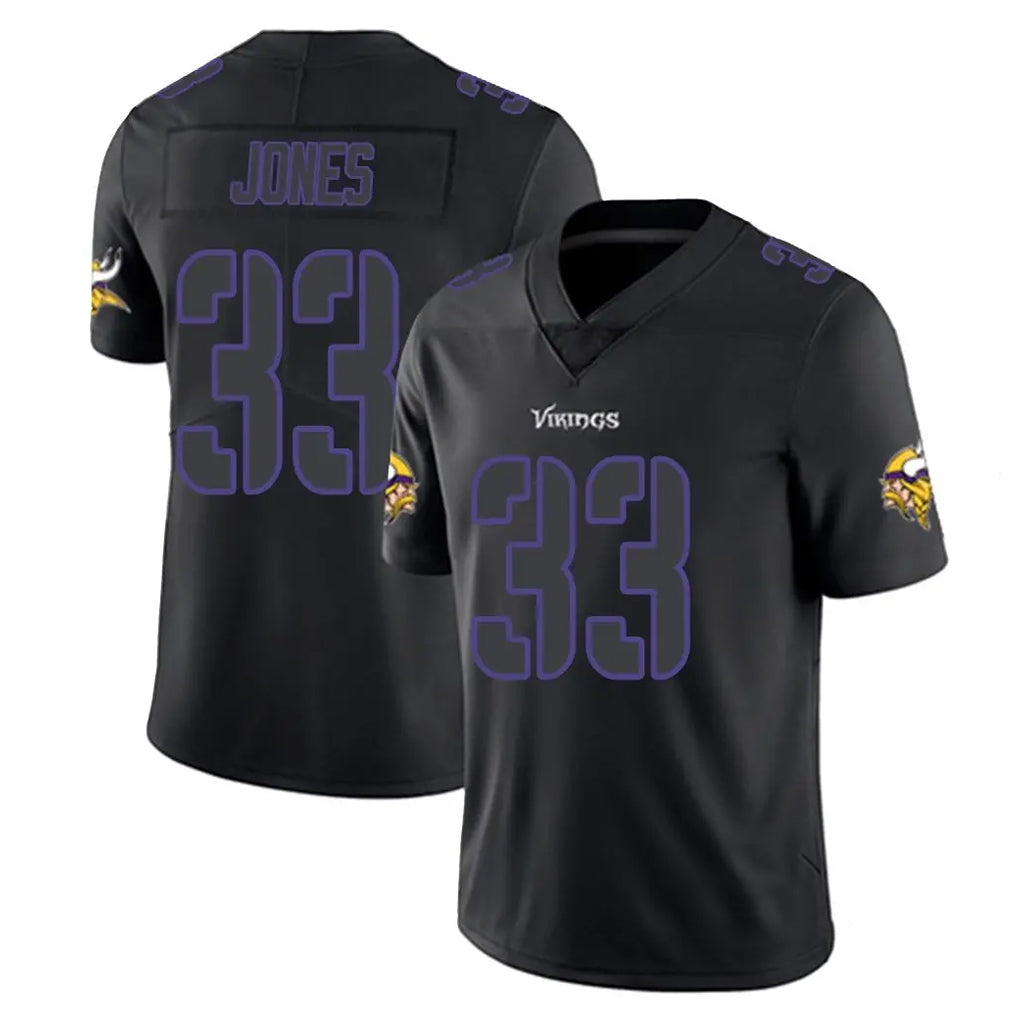 Parkc M.Vikings #33 Aaron Jones Sr. Player Black Impact LImited Home Game Stitched Jerseys