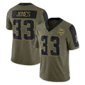 Parkc M.Vikings #33 Aaron Jones Sr. Player Olive Salute To Service Limited Game Stitched Jerseys