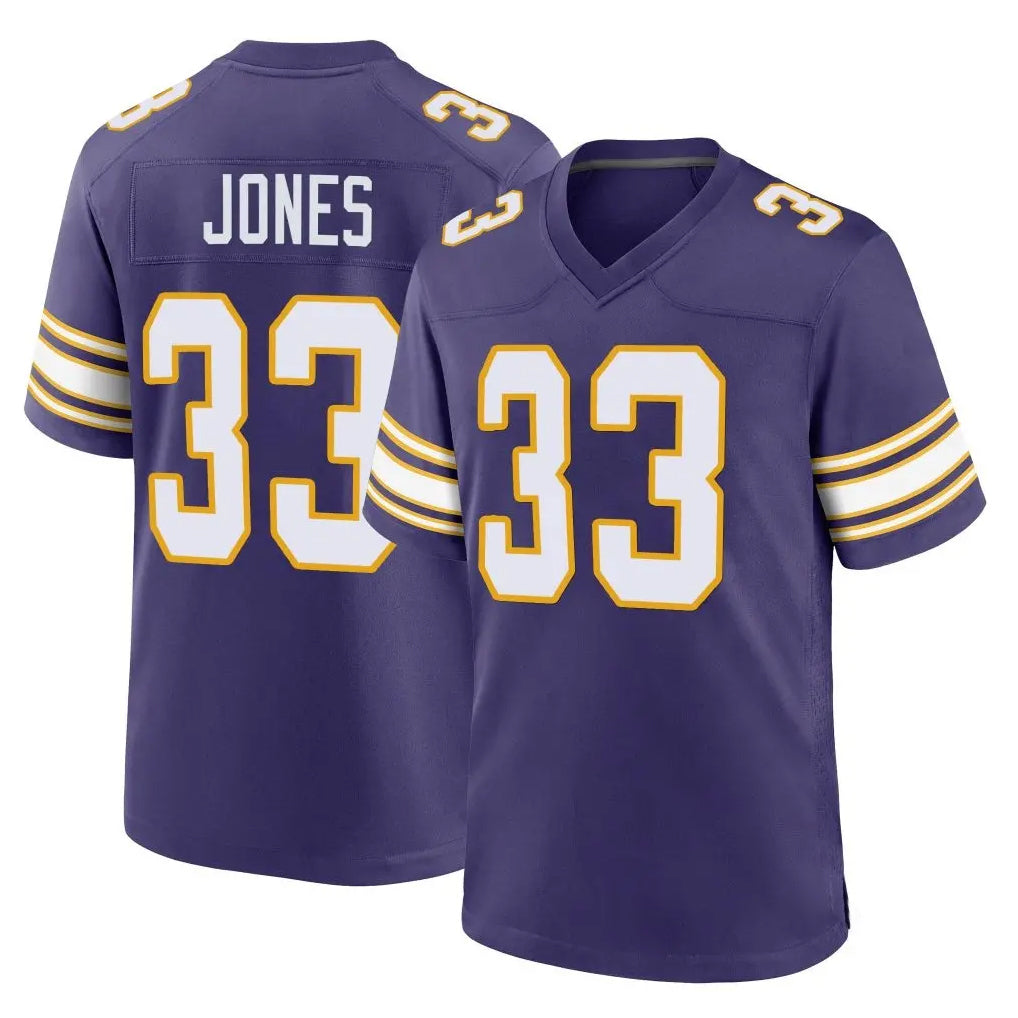 Parkc M.Vikings #33 Aaron Jones Sr. Player Purple Classic Home Game Stitched Jerseys