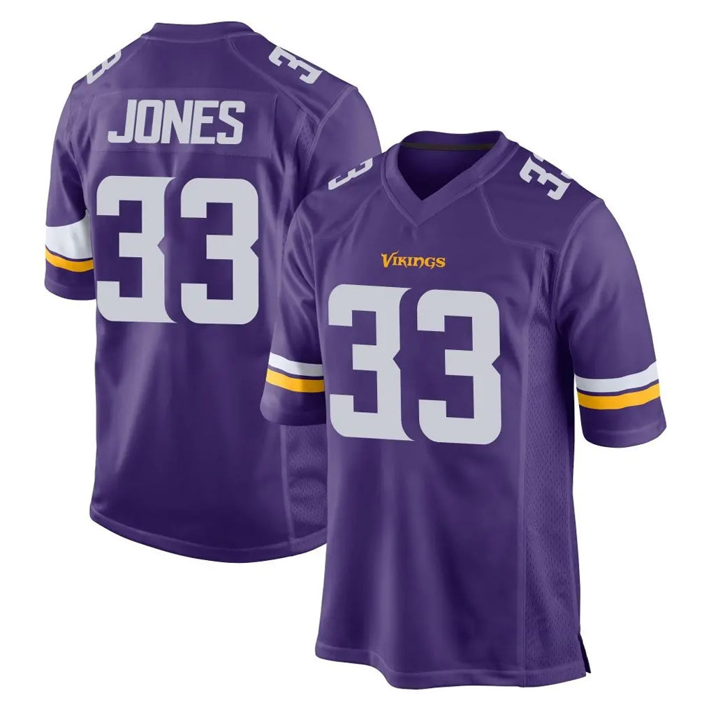 Parkc M.Vikings #33 Aaron Jones Sr. Player Purple Home Game Stitched Jerseys