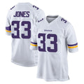 Parkc M.Vikings #33 Aaron Jones Sr. Player White Home Game Stitched Jerseys