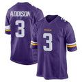 Parkc M.Vikings #3 Jordan Addison Player Purple Home Game Stitched Jerseys