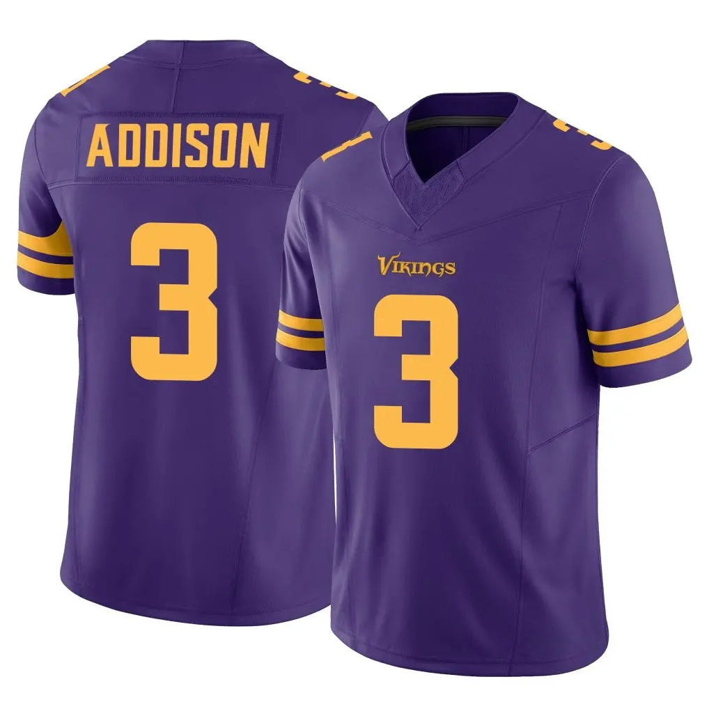 Parkc M.Vikings #3 Jordan Addison Player Purple Limited Alternate Vapor F.U.S.E. Home Game Stitched Jerseys