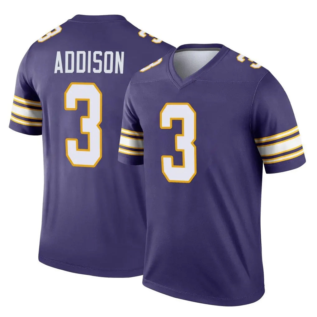 Parkc M.Vikings #3 Jordan Addison Player Purple Limited Classic Home Game Stitched Jerseys