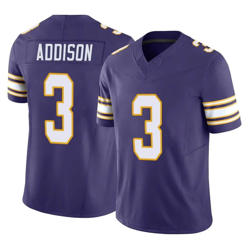 Parkc M.Vikings #3 Jordan Addison Player Purple Limited Classic Vapor F.U.S.E. Home Game Stitched Jerseys