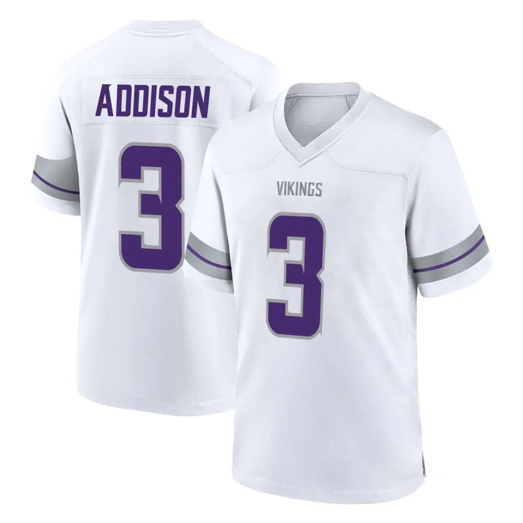 Parkc M.Vikings #3 Jordan Addison Player White Alternate Home Game Stitched Jerseys
