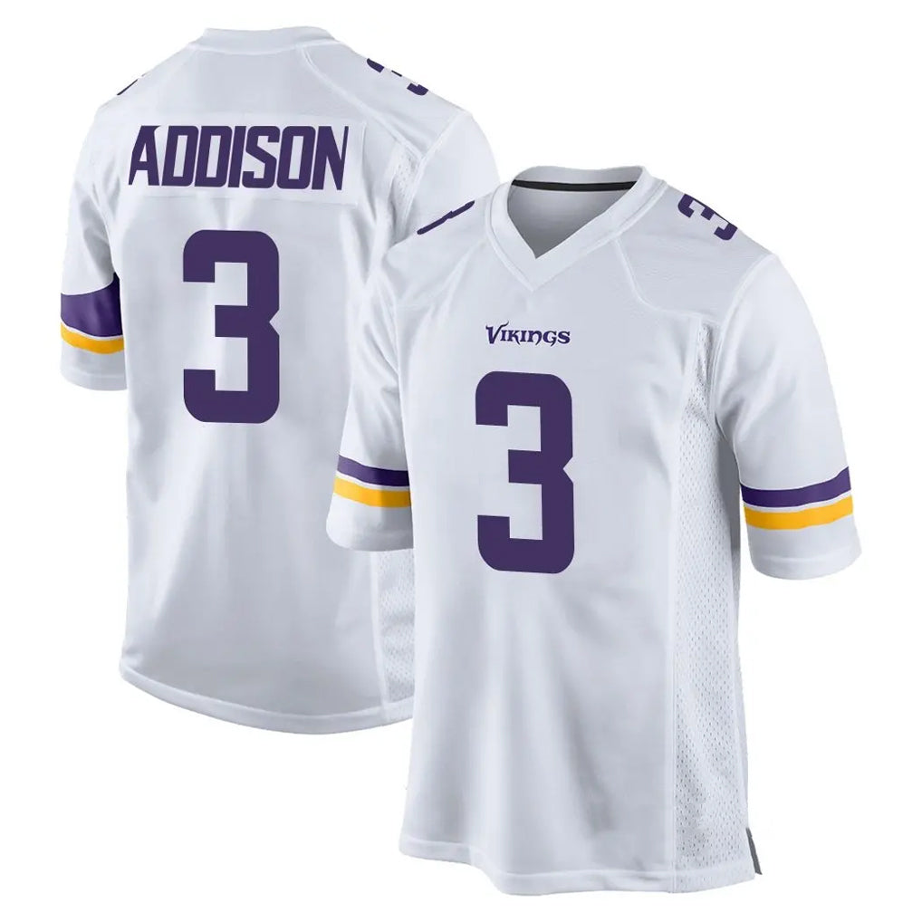 Parkc M.Vikings #3 Jordan Addison Player White Home Game Stitched Jerseys