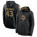 Parkc M.Vikings #43 Andrew Van Ginkel Player Black Salute to Service Hoodies Limited Game Stitched Jerseys