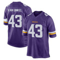 Parkc M.Vikings #43 Andrew Van Ginkel Player Purple Home Game Stitched Jerseys