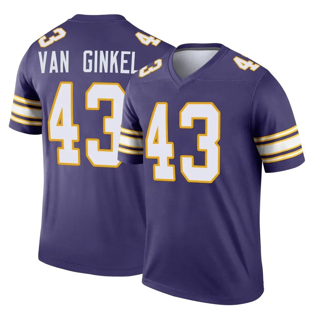 Parkc M.Vikings #43 Andrew Van Ginkel Player Purple Limited Classic Home Game Stitched Jerseys