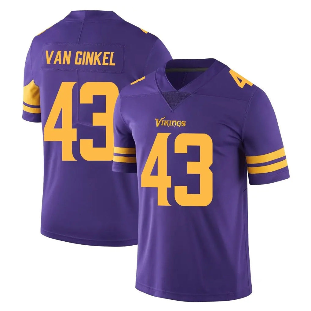 Parkc M.Vikings #43 Andrew Van Ginkel Player Purple Limited Color Rush Home Game Stitched Jerseys