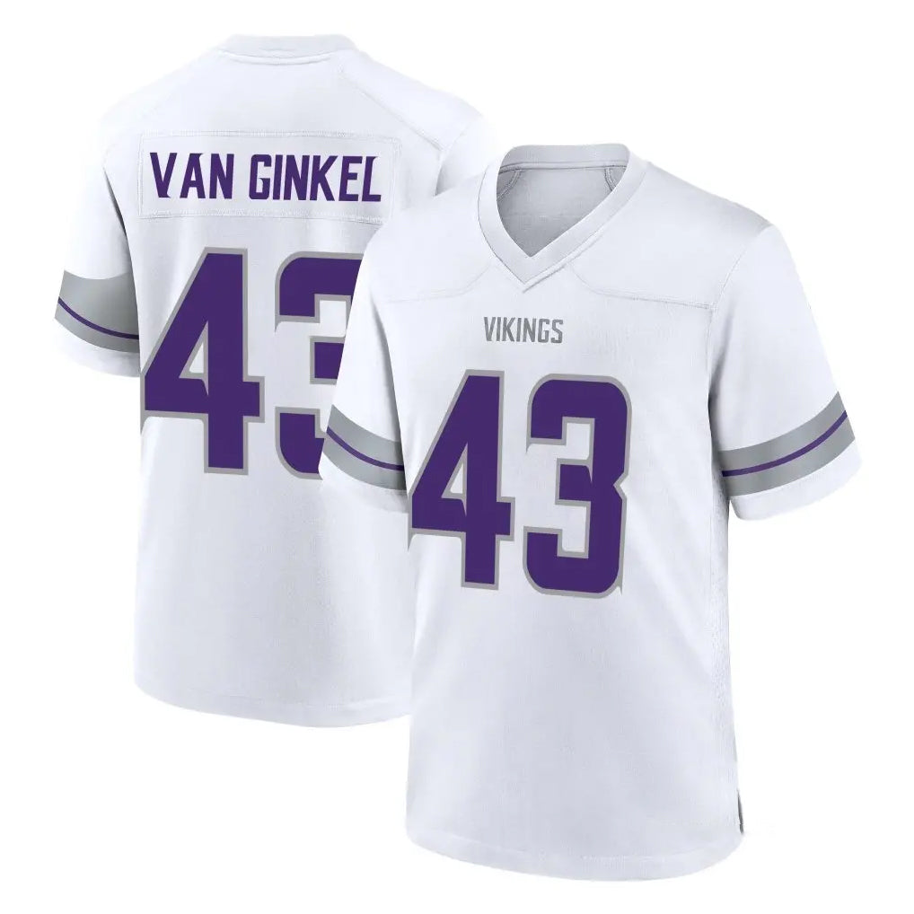 Parkc M.Vikings #43 Andrew Van Ginkel Player White Alternate Home Game Stitched Jerseys