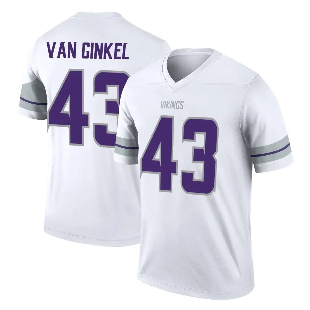 Parkc M.Vikings #43 Andrew Van Ginkel Player White Alternate Legend Home Game Stitched Jerseys