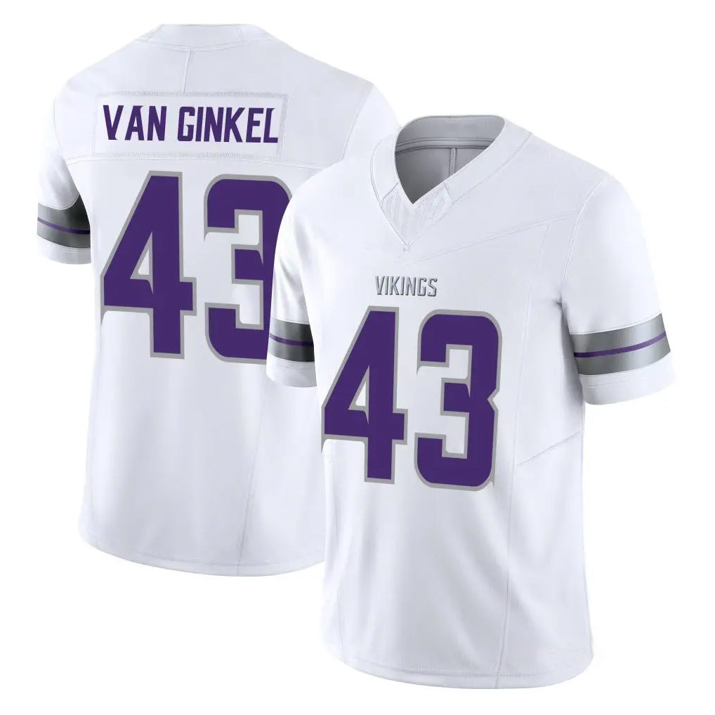 Parkc M.Vikings #43 Andrew Van Ginkel Player White Limited Alternate Vapor F.U.S.E. Home Game Stitched Jerseys