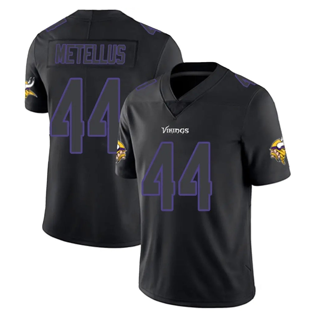 Parkc M.Vikings #44 Josh Metellus Player Black Impact LImited Home Game Stitched Jerseys